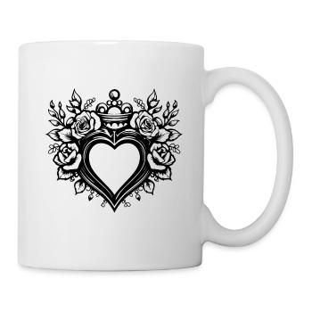 Herz Symbol Tattoo Liebe - Tasse - Weiß - Rechts