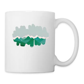Forest mountains in the morning mist - Mug - white - Right