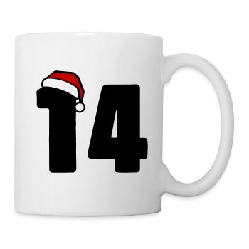 14 Zahl Weihnachten - Tasse - Weiß - Rechts