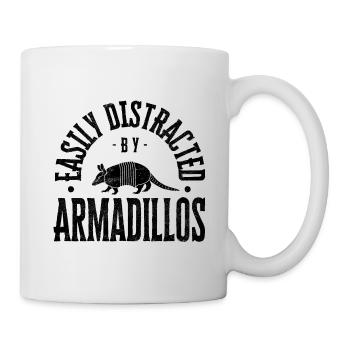 Facilement distrait par les tatous - Mug blanc - blanc - Droite