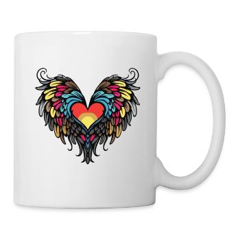 Coeur Ailes Ange Amour - Mug blanc - blanc - Droite