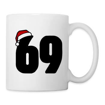 69 Zahl Weihnachten - Tasse - Weiß - Rechts