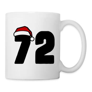 72 Zahl Weihnachten - Tasse - Weiß - Rechts
