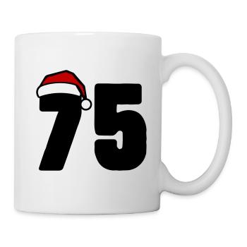 75 Numéro Noël - Mug blanc - blanc - Droite