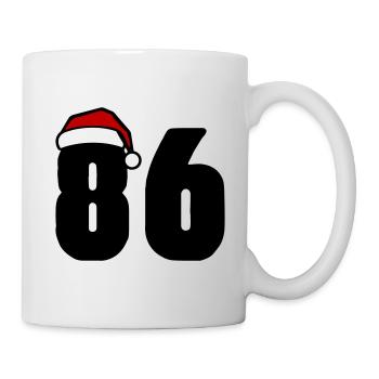 86 Zahl Weihnachten - Tasse - Weiß - Rechts