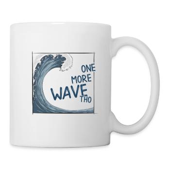 Encore une grosse vague ! Ambiance de surfeur de vagues japonaise - Mug blanc - blanc - Droite