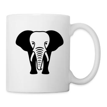 Elephant Animal Silhouette - Mug - white - Right