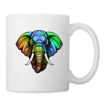 Elephant Head Colorful - Mug - white - Right