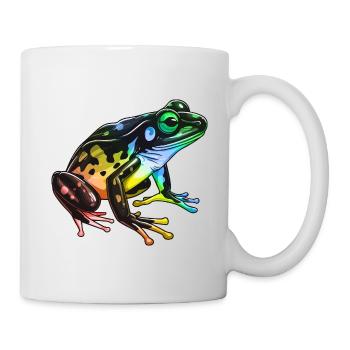 Frosch Kopf Bunt - Tasse - Weiß - Rechts