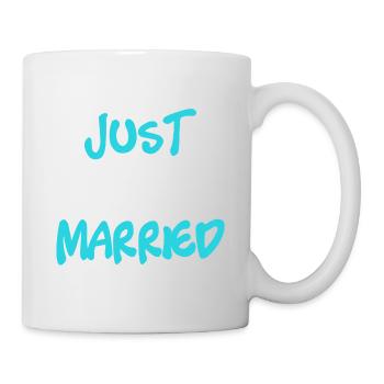 ICH HABE GERADE GEHEIRATET. Junggesellinnenabschied. VALENTINSTAG. PAAR - Tasse - Weiß - Rechts