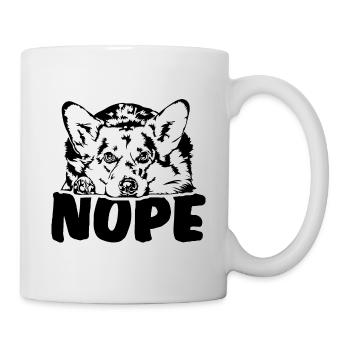 Welsh Corgi Nope Dog Saying Dogs Wilsigns - Mug - white - Right
