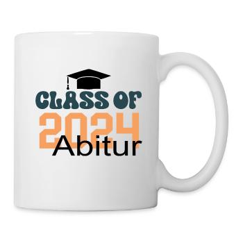 Class Of 2024 Outfit Abi 24 Abitur Hut Abschluss - Tasse - Weiß - Rechts