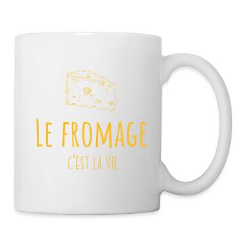 Le fromage c'est la vie | amateur de fromage - Mug blanc - blanc - Droite