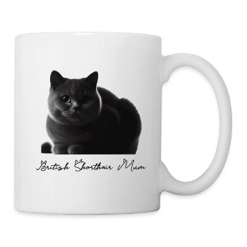 British Shorthair Maman Silhouette - Mug blanc - blanc - Droite