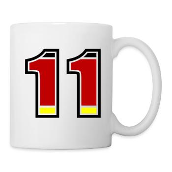 11 Nummer Deutschland Trikot - Tasse - Weiß - Rechts