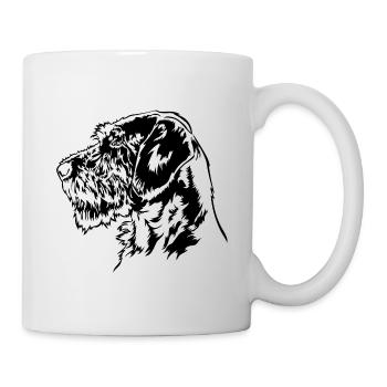 Griffon Korthals Portrait Hunde Hund Wilsigns - Tasse - Weiß - Rechts