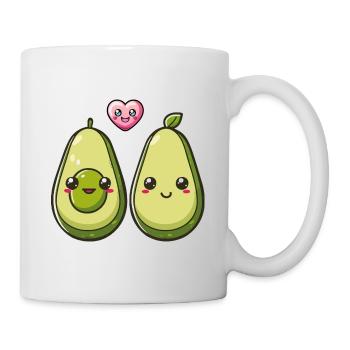 Avokado Paar Liebe Herz Lustig - Tasse - Weiß - Rechts