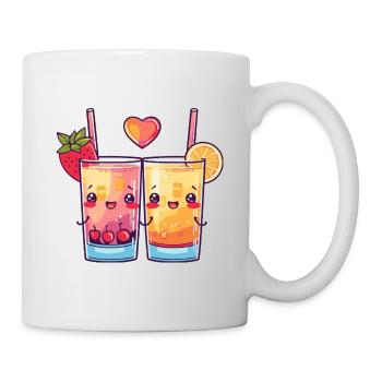 Cocktail Couple Amour Coeur Drôle - Mug blanc - blanc - Droite