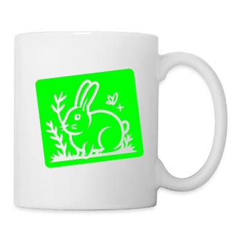 Osterhase Ostern - Tasse - Weiß - Rechts
