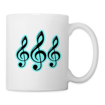 Music Symbol Clef - Mug - white - Right