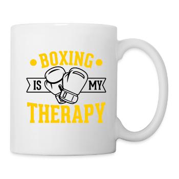 Boxen ist meine Therapie - Tasse - Weiß - Rechts