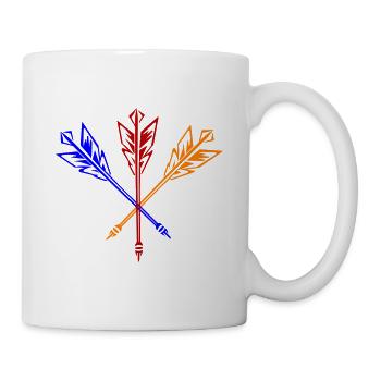 Dartpfeile Darts Symbol - Tasse - Weiß - Rechts