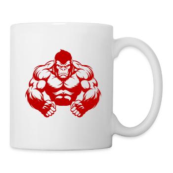 Gorilla Muscles Beast Gym - Mug blanc - blanc - Droite