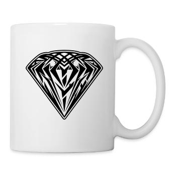 Diamant Symbol Icon - Tasse - Weiß - Rechts