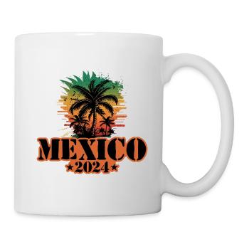 Mexiko 2024 Team Palmen Bunt - Tasse - Weiß - Rechts
