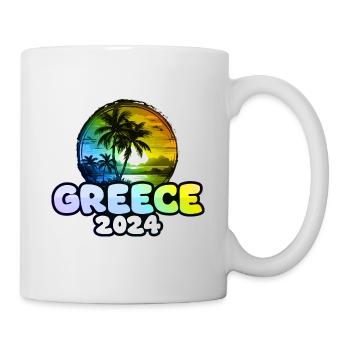 Greece 2024 Palm Trees Multicolored - Mug - white - Right