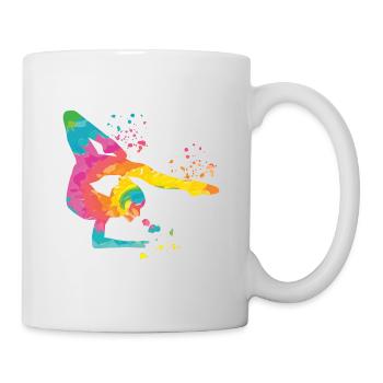 Gymnast With Floor Rhythmic Gymnastics - Mug - white - Right