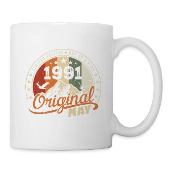 Mai 1991 Vintage Nées En Mai 1991 Anniversaire - Mug blanc - blanc - Droite