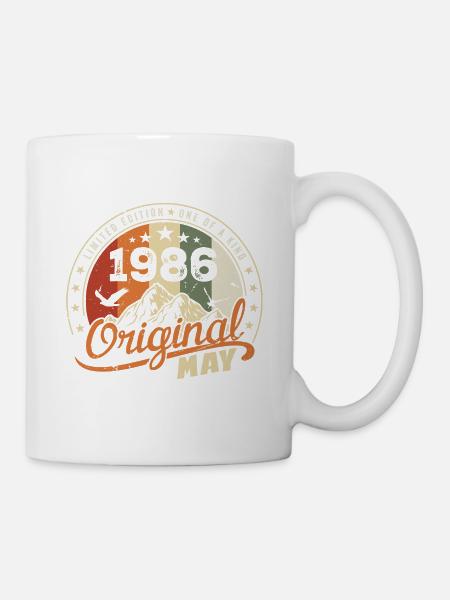Mai 1986 Jahrgang Jahrgang Mai 1986 Geburtstag - Tasse - Weiß