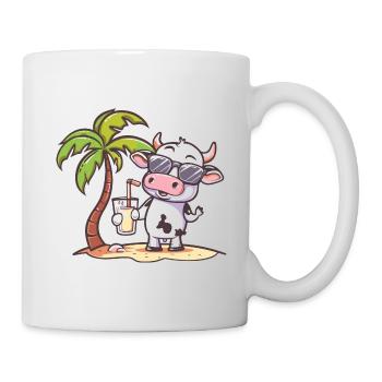 Cow Summer Beach Vacation - Mug - white - Right