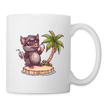 Pig Summer Wild Boar - Mug - white - Right