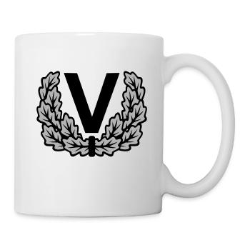Bw Military Veteran Motif Shirt - V with Oak Leaves - Mug - white - Right