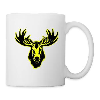 Moose Head Portrait Icon - Mug - white - Right