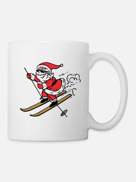 Hockey sur glace Ski Sports d’hiver Glace Neige Piste - Mug blanc - blanc