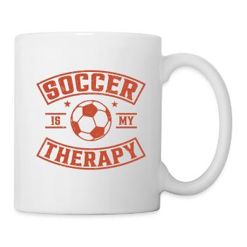 Le football est ma thérapie - Mug blanc - blanc - Droite