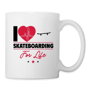 L’amour du skateboard pour la vie - à plein régime et amusant ! - Mug blanc - blanc - Droite
