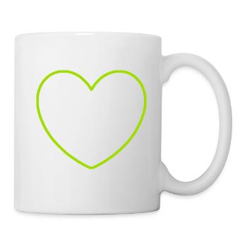 green heart green gift valentine's day - Mug - white - Right