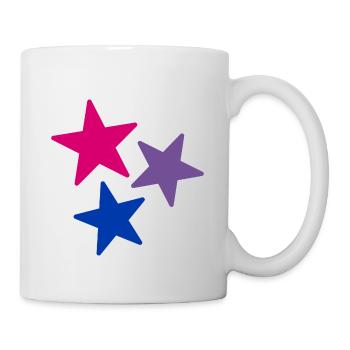 Stars Bi Flag Colors Subtle Pride - Mug - white - Right