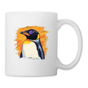 Pinguin cool Sonnenbrille Tiere Tier - Tasse - Weiß - Rechts