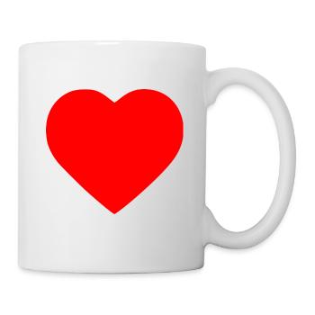 Cœur - Mug blanc - blanc - Droite