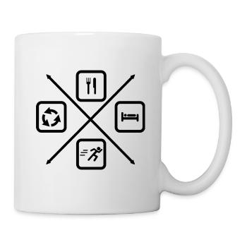 The Life Cycle of a Runner,Running - Mug - white - Right
