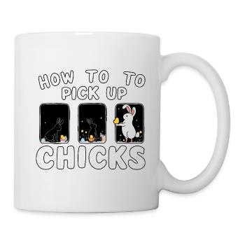 Comment ramasser les poussins - Mug blanc - blanc - Droite