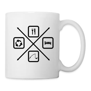 Le cycle de vie d’un pêcheur, d’un pêcheur, d’un papa - Mug blanc - blanc - Droite