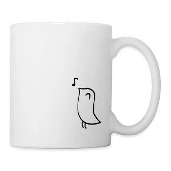 Singing Bird – Minimalist Line Drawing - Mug - white - Right