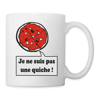 pizza - Tasse - Weiß - Rechts