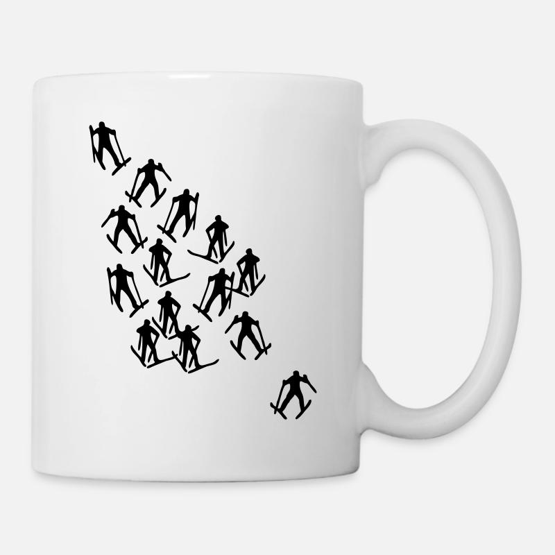 Ski Langlauf Skiläufer - Tasse - Weiß
